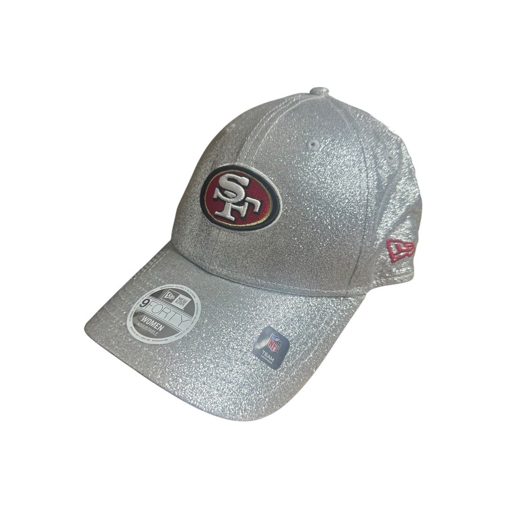 New Era San Francisco 49ers 9FORTY Cap Silver Glitter Women's One Size